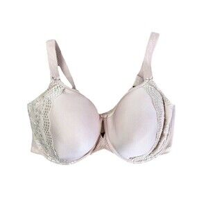 Elomi Charley Bandless Spacer Molded Bra Size 40I Fawn Tan Underwire Lace Detail